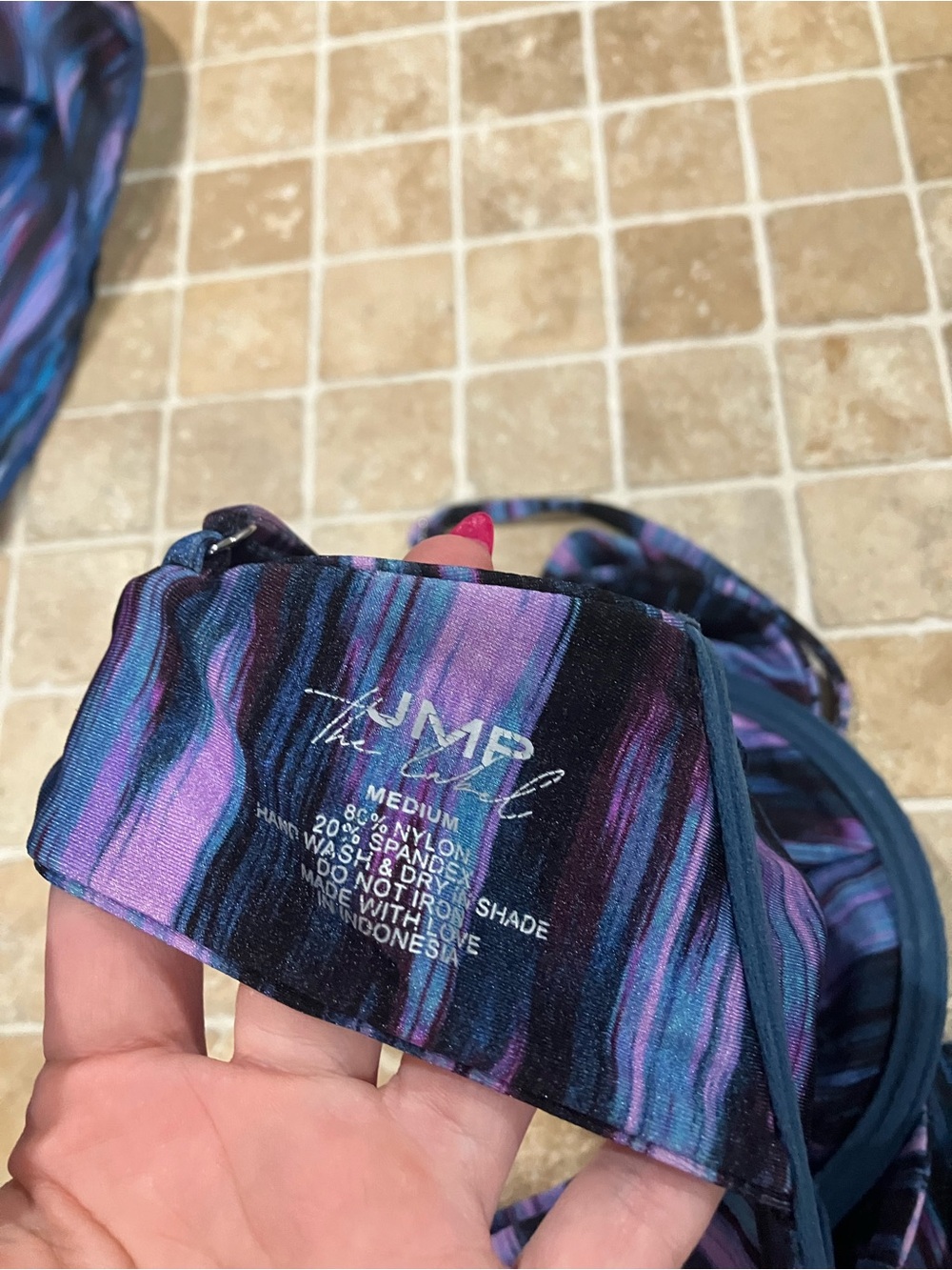 JMP the Label Blue & Purple Print Bikini & Coverup - Picture 8 of 11
